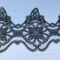 Schwarz Vintage Crochet Guipure Lace Trim